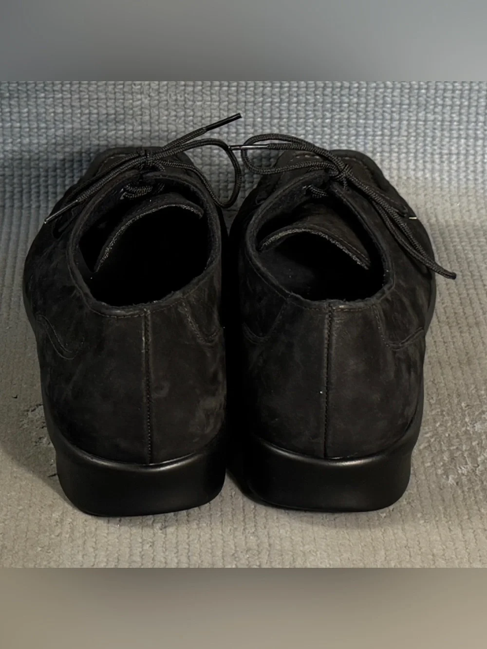 SAS Petra Black Suede Handcraft Comfort Moccasin Lace Shoes Women’s Sz 8.5 Wide
